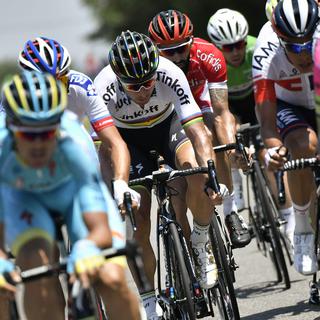 Les coureurs du Tour de France, le 8 juillet 2016. [AFP - Jeff Pachoud]