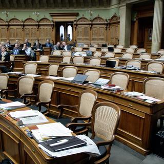 Affaire Blocher-Roschacher: les élus UDC quittent le Parlement. [KEYSTONE - Peter Klaunzer]