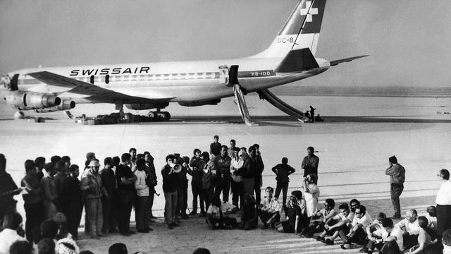 Le 6 septembre 1970, un vol de Swissair entre Zurich et New York est détourné sur l'aéroport de la ville jordanienne de Zarka par des terroristes palestiniens.