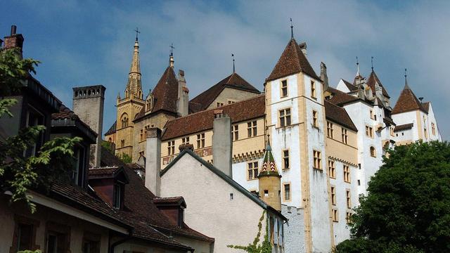 Le canton de Neuchâtel va acquérir le bâtiment de la Société neuchâteloise de presse. [Keystone - Sandro Campardo]