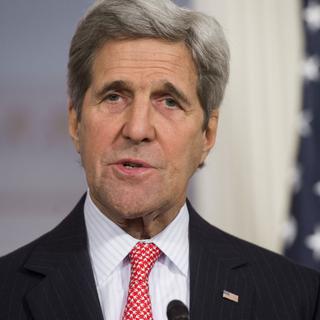 "Nous avons trouvé un accord de principe provisoire", déclare John Kerry. [AFP - Saul Loeb]
