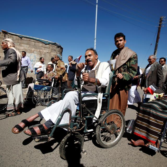 Des personnes handicapées à Sanaa (image d'illustration). [reuters - Khaled Abdullah]