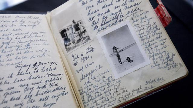 Un facsimile du fameux journal exposé à la Maison d'Anne Frank à Amsterdam. [Evert Elzinga]