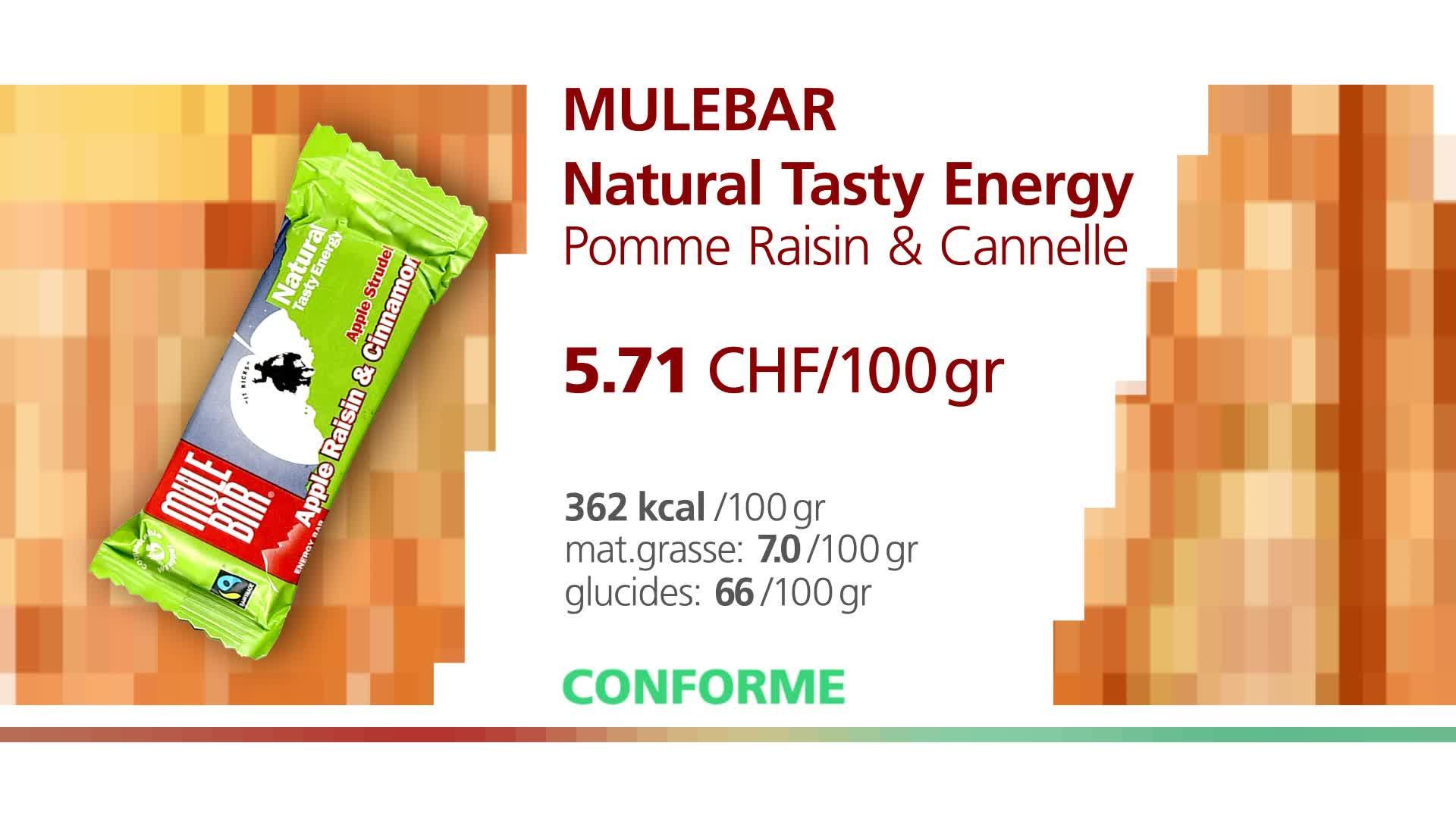 MuleBar Natural Tasty Energy.
