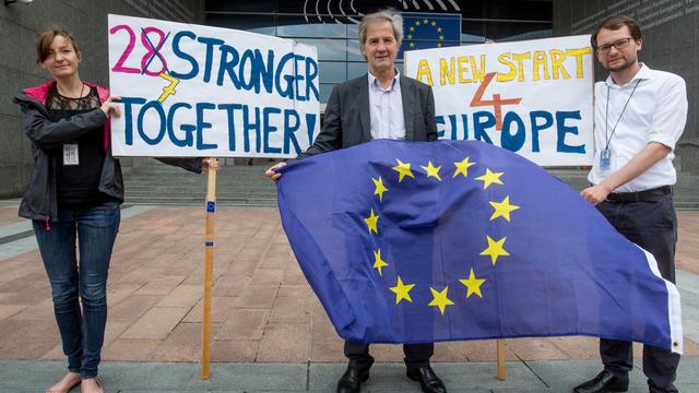 Le Brexit a provoqué une secousse institutionnelle à Bruxelles. [keystone - AP Photo/Olivier Matthys]