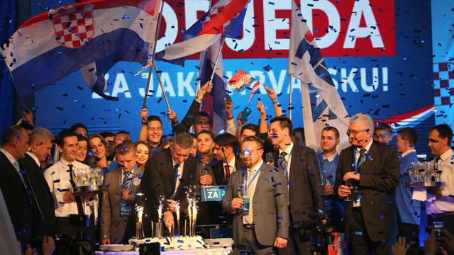 La droite nationaliste du parti HDZ au pouvoir en Croatie. [Anadolu Agency/AFP - Kemal Zorlak]
