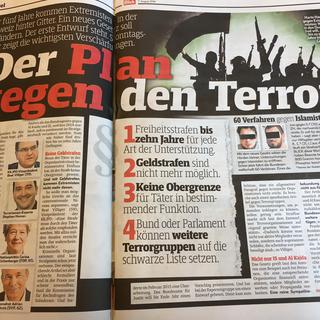Le SonntagsBlick fait la liste des principaux points du projet de loi qui entend mieux lutter contre les nouvelles formes de terrorisme. [RTS - Simon Faraud]