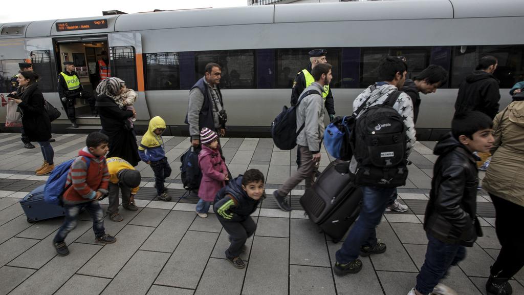 Migrants arrivant en Suède [Stig Ake Jonsson]