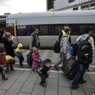 Migrants arrivant en Suède [Stig Ake Jonsson]