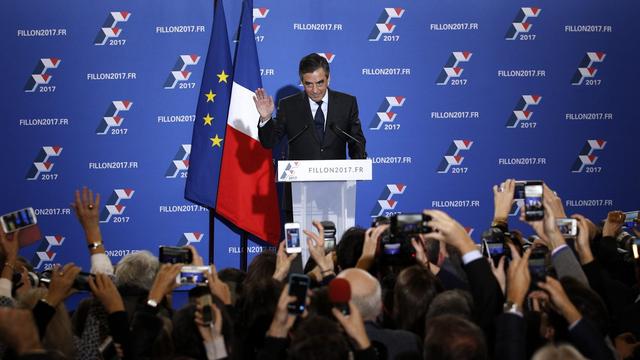 François Fillon s'est adressé à ses sympathisants à l'issue du scrutin. [EPA/Keystone - Yoan Valat]