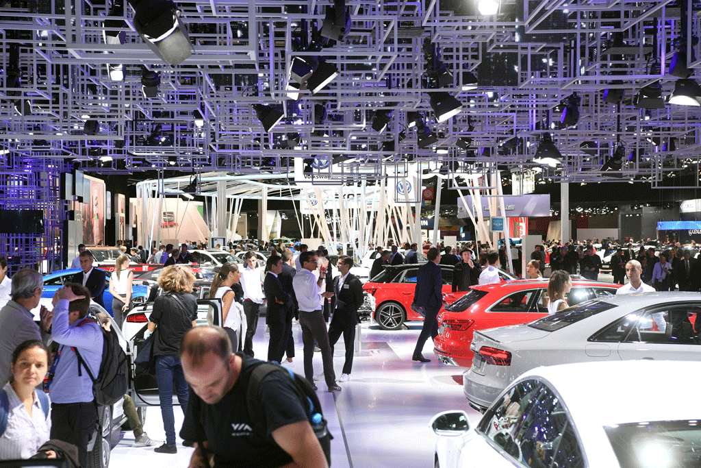 Le stand Audi au Mondial de l'Automobile à Paris. [AFP - Uli Deck]