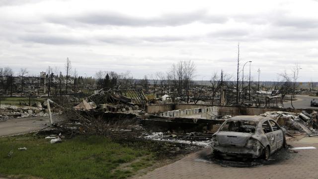 La région de Fort McMurray au Canada dans les décombres. [Keystone - Rachel La Corte/The Canadian Press via AP]