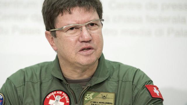 Le commandant de l'armée de l'air Aldo Schellenberger. [Keystone - Peter Schneider]