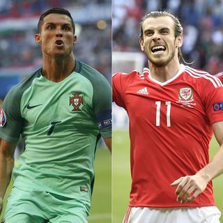 Ronaldo et Bale évoluent tous les deux au Réal Madrid. [Keystone - D.Bandic/M.Meissner]