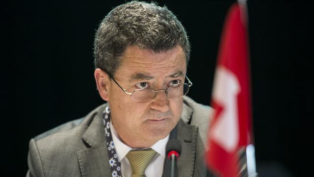 Yves Rossier, secrétaire d'Etat aux Affaires étrangères, à Berne. [Keystone - Jean-Christophe Bott]