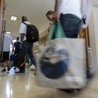 Certains migrants de Calais arriveront dans la région franco-genevoise (photo d'illustration). [Keystone - Martial Trezzini]