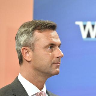 Norbert Hofer, candidat du Parti de la liberté (FPÖ), est arrivé en tête du premier tour-de l'élection présidentielle autrichienne avec 35% des suffrages le 24 avril.