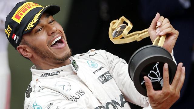 Lewis Hamilton a savouré comme il se doit sa première victoire de la saison. [Yoan Valat]