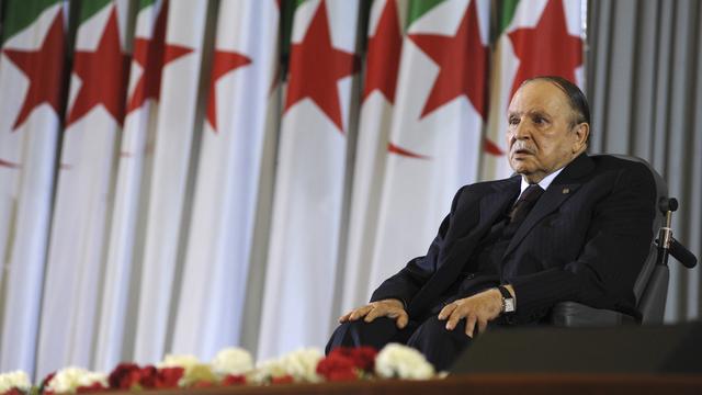 Abdelaziz Bouteflika lors de sa prestation de serment pour son quatrième quinquennat en avril 2014. [AP/Keystone - Sidali Djarboub]
