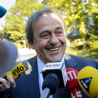 Michel Platini à son arrivée au Tribunal arbitral du sport à Lausanne. [afp - Fabrice Coffrini]