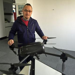 Chen Guangwen, fondateur de l'académie de drones de Shanghai. [RTS - Raphaël Grand]