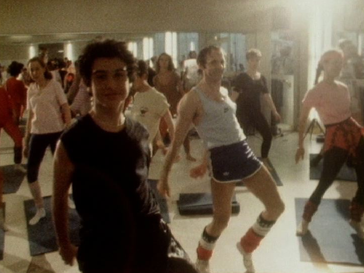 Séance d'aérobic avec Véronique et Davina à Paris en 1983. [RTS]