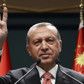Le président turc Recep Tayyip Erdogan [keystone - Press Presidency Press Service via AP, Pool]
