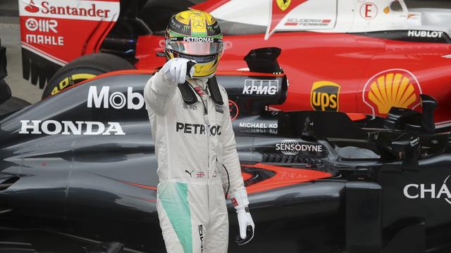 Hamilton partira en pole pour la deuxième fois au Brésil après 2012. [Keystone - Andre Penner]