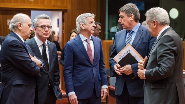 Les ministres de l'Intérieur européens se sont retrouvés ce jeudi à Bruxelles. [AP/Keystone - Geert Vanden Wijngaert]