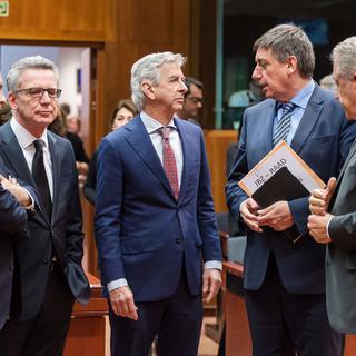 Les ministres de l'Intérieur européens se sont retrouvés ce jeudi à Bruxelles. [AP/Keystone - Geert Vanden Wijngaert]