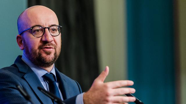 Le Premier ministre belge Charles Michel lors d'une conférence de presse, le 6 avril 2016.