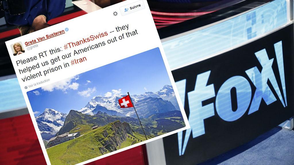 La présentatrice vedette Greta Van Susteren se répand en compliments sur la Suisse. [Reuters/Twitter]