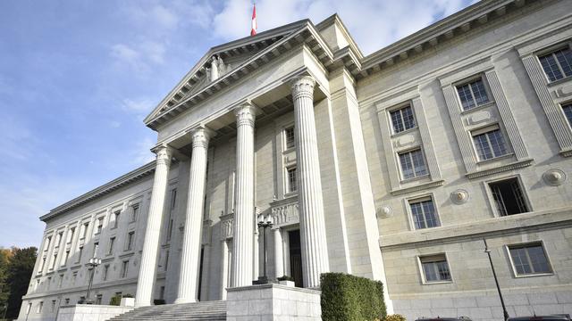 Le bâtiment du Tribunal Fédéral, photographié le mercredi 28 octobre 2015, à Lausanne. [Christian Brun]