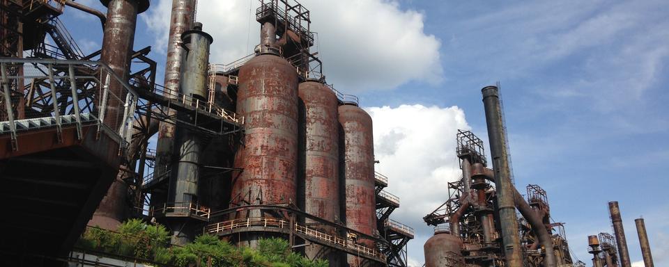 Les hauts fourneaux de l’ancienne usine sidérurgique de Bethlehem Steel. [RTS - Patrick Chaboudez]