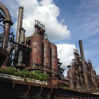 Les hauts fourneaux de l’ancienne usine sidérurgique de Bethlehem Steel. [RTS - Patrick Chaboudez]