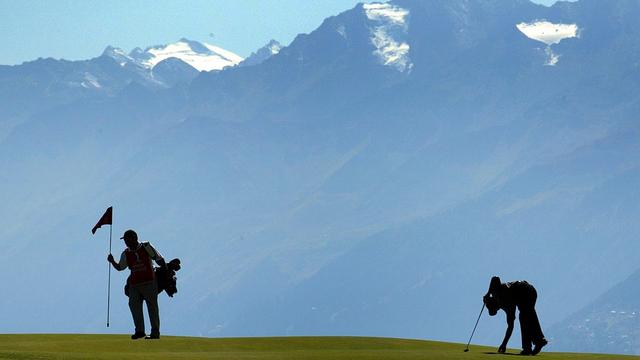 L'European Masters de golf se tient du 1er au 4 septembre à Crans-Montana. [Keystone - Fabrice Coffrini]
