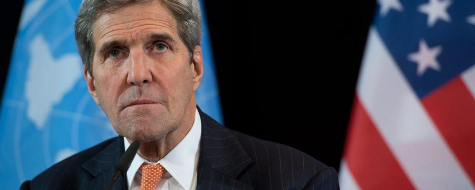 Le secrétaire d'Etat américain John Kerry lors de la conférence sur la Syrie à Munich. [Sven Hoppe]