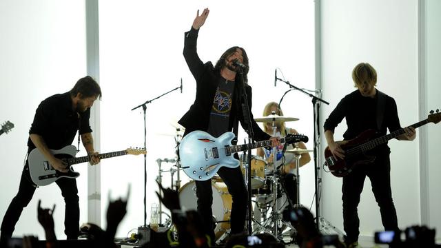 Dave Grohl et sa bande lors de la 54e cérémonie des Grammy Awards le 12 février dernier à Los Angeles. [AP/Keystone - Chris Pizzello]