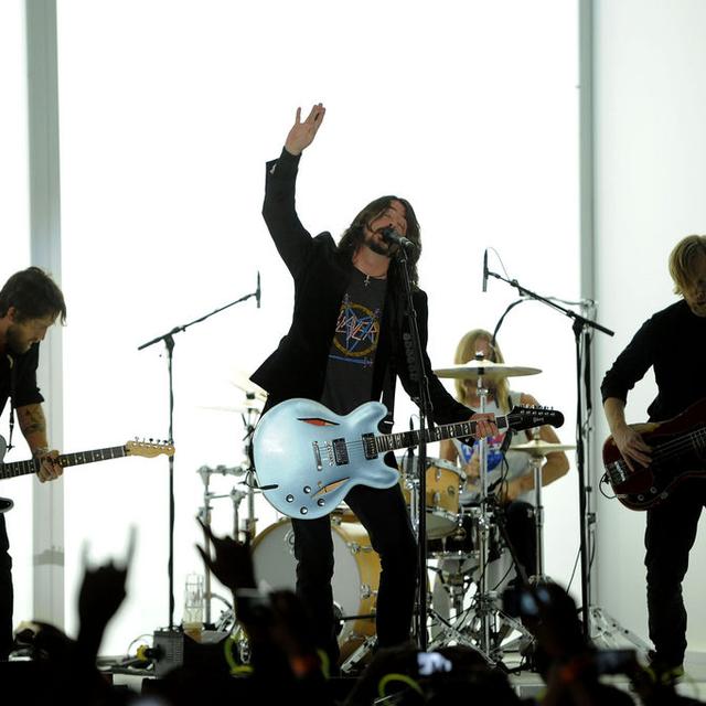 Dave Grohl et sa bande lors de la 54e cérémonie des Grammy Awards le 12 février dernier à Los Angeles. [AP/Keystone - Chris Pizzello]