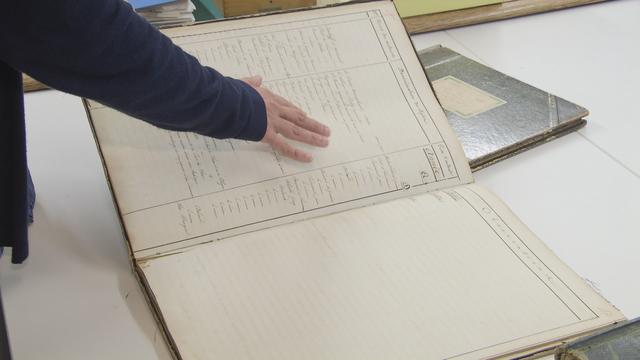 Le registre qui consigne les acquisitions d'oeuvres entre 1935 et 1950 fait défaut dans les archives du Musée des Beaux-Arts de Lausanne. [RTS]