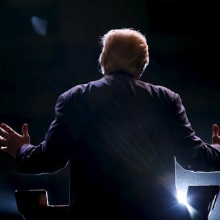 Donald Trump, entre ombre et lumière. [REUTERS - Christopher Aluka Berry]