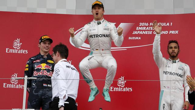 Pole position et victoire en course: Nico Rosberg a vécu un week-end parfait à Suzuka. [Keystone - Toru Takahashi]