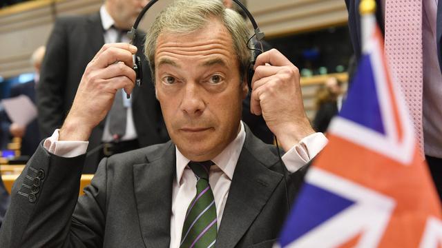 Nigel Farage au parlement européen mardi 28 juin 2016. [AP/Keystone - Geert Vanden Wijngaert]