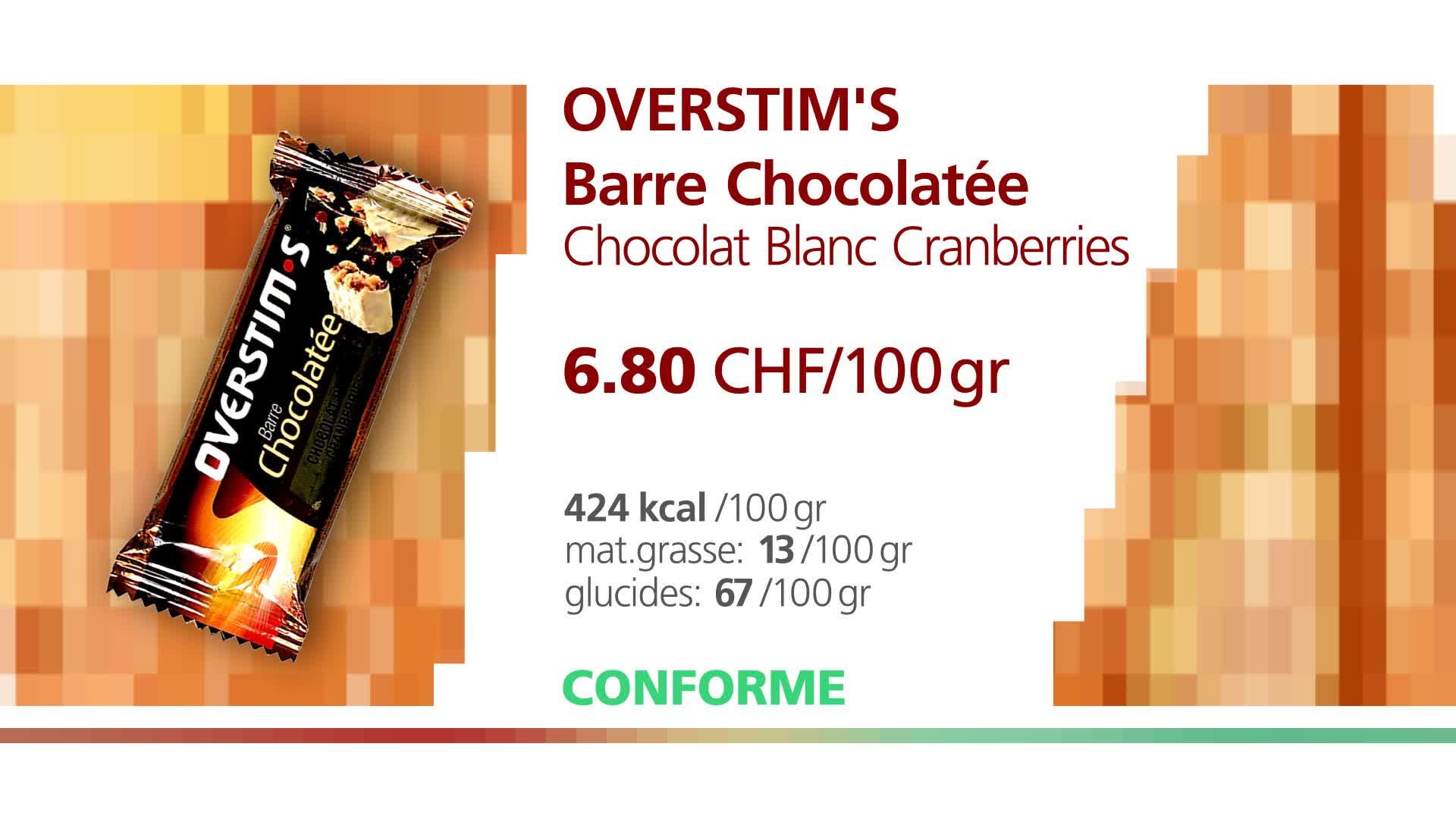 Overstim's Barre Chocolatée.