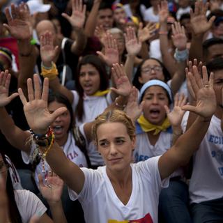 L'opposition lance une grève générale au Venezuela. [keystone - AP Photo/Rodrigo Abd]