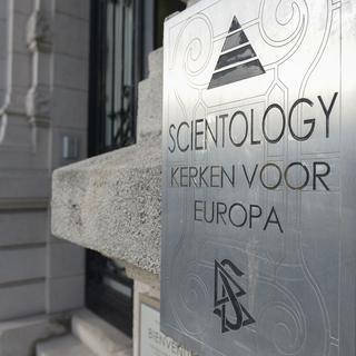 L'entrée de l'immeuble de la Scientologie à Bruxelles. [AFP - John Thys]