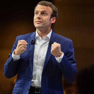 Emmanuel Macron vise dores et déjà "la victoire". [Citizenside/AFP - François Pauletto]