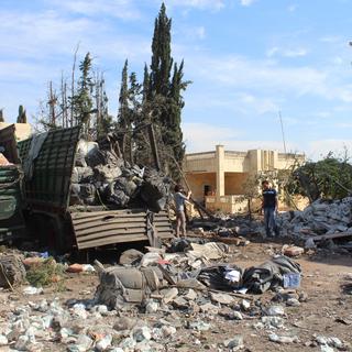 Washington a accusé Moscou d'avoir attaqué le convoi humanitaire en Syrie. [Anadolu Agency/AFP - Ahmad Hasan]