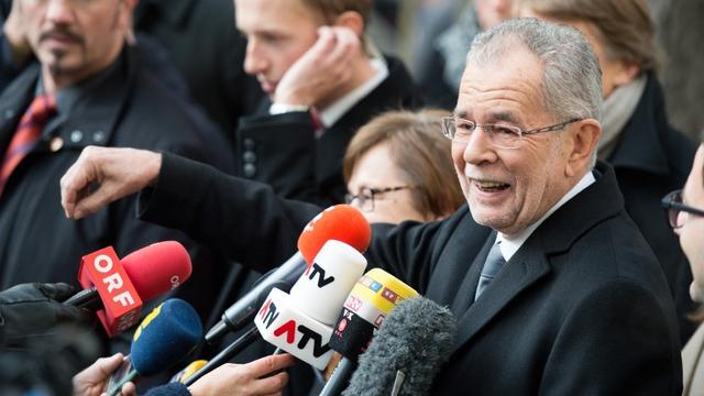 Alexander Van der Bellen à un bureau de vote viennois le 4 décembre 2016. [DPA - AFP - Daniel Reinhardt]