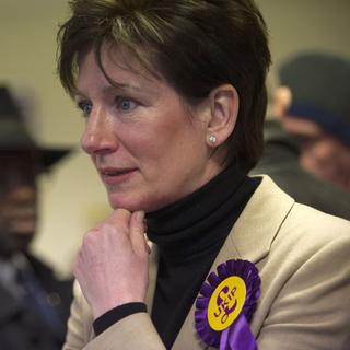 Diane James, eurodéputée UKIP. [AFP - Adrian Dennis]